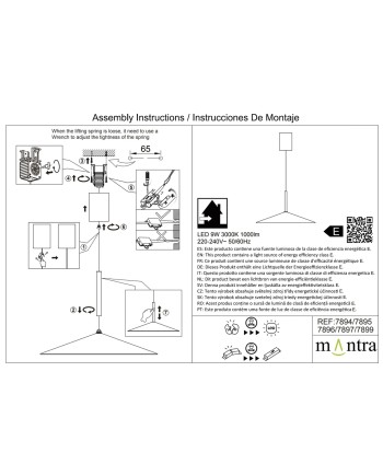 CALICE * COLGANTE PEQUEÑO LED 1L - NEGRO Y BLANCO